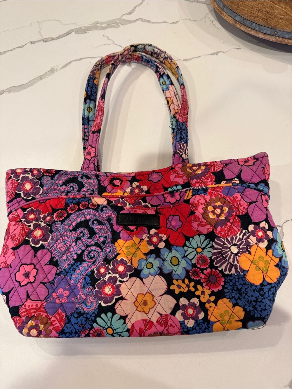 Vera Bradley Pink Multi Floral Quilted Tote
